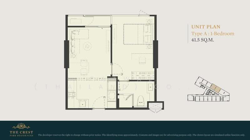 The Crest Park Residences : เดอะ เครสท์ พาร์ค เรสซิเดนเซส, กรุงเทพ, 1198 ถ.พหลโยธิน, จอมพล, จตุจักร, กรุงเทพ, 42 ตร.ม., คอนโด ขาย, โดย Fazwaz (Thailand) Co., Ltd., 500610408 - DDproperty.com