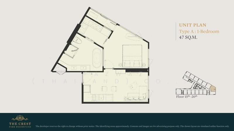 The Crest Park Residences : เดอะ เครสท์ พาร์ค เรสซิเดนเซส, กรุงเทพ, 1198 ถ.พหลโยธิน, จอมพล, จตุจักร, กรุงเทพ, 42 ตร.ม., คอนโด ขาย, โดย Fazwaz (Thailand) Co., Ltd., 500610408 - DDproperty.com