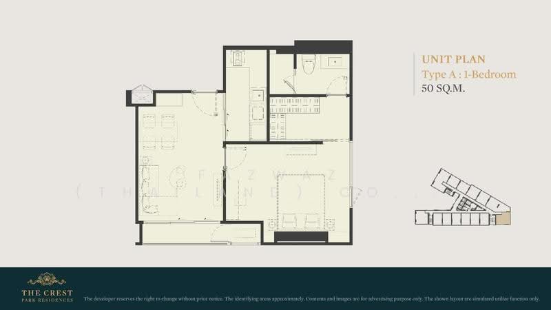 The Crest Park Residences : เดอะ เครสท์ พาร์ค เรสซิเดนเซส, กรุงเทพ, 1198 ถ.พหลโยธิน, จอมพล, จตุจักร, กรุงเทพ, 42 ตร.ม., คอนโด ขาย, โดย Fazwaz (Thailand) Co., Ltd., 500610408 - DDproperty.com