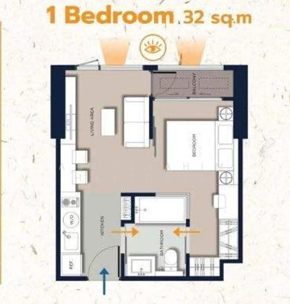 Cloud Thonglor-Phetchaburi, Bangkok, 1986 New Petchaburi Road, Bang Kapi, Huai Khwang, Bangkok, 1 Bedroom, 32 sqm, Condo For Rent, by Abdulrahim Hayeduad, 500614170 - DDproperty.com