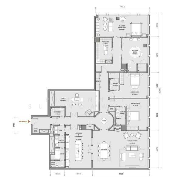 The Ritz-Carlton Residences, Bangkok, 114 Narathiwat Ratchanakarin Road, Silom, Bang Rak, Bangkok, 4 Bedrooms, 344 sqm, Condo For Sale, by Pimonnat Sujindawong, 500614330 - DDproperty.com