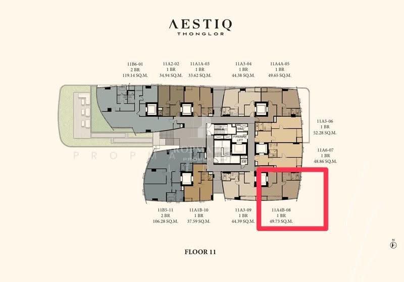 AESTIQ Thonglor, Bangkok, 916 Soi Sukhumvit 55, Khlong Tan Nua, Watthana, Bangkok, 1 Bedroom, 51 sqm, Condo For Rent, by PROPMATCH CO., LTD., 500614903 - DDproperty.com