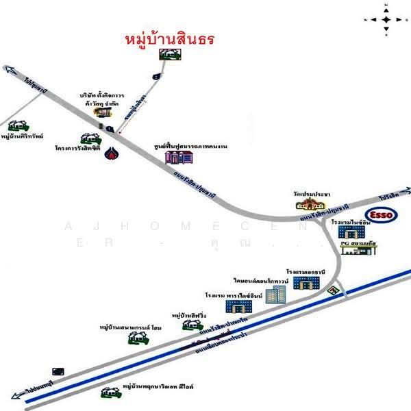 Baan Sinthon Rangsit : บ้านสินธรรังสิต, ปทุมธานี, บางพูน, เมืองปทุมธานี, ปทุมธานี, 100 ตร.ม., บ้านเดี่ยว ขาย, โดย AJHOMECENTER - คุณแบงค์, 500615836 - DDproperty.com