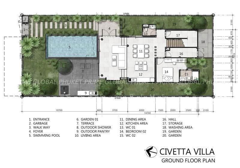 Phuket Civetta Pool Villa, Phuket, Chalong, Muang Phuket, Phuket, 3 Bedrooms, 150 sqm, Villa For Rent, by Case Prime, 500618832 - DDproperty.com