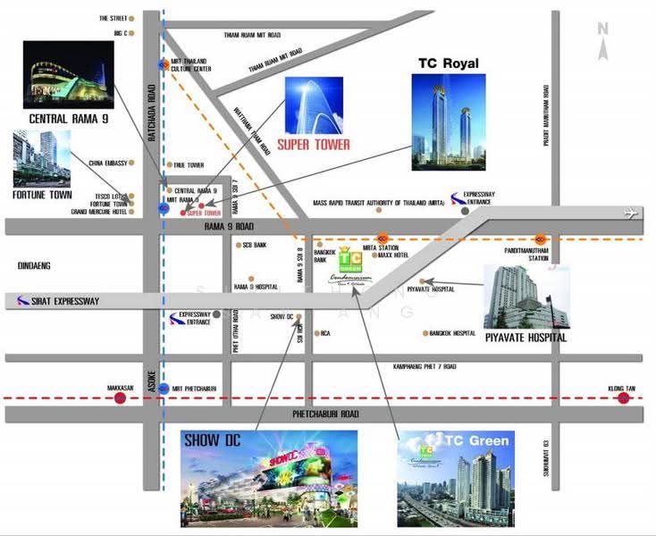 TC Green Rama 9 : ทีซี กรีน พระราม 9, กรุงเทพ, ถนนพระราม 9, ห้วยขวาง, กรุงเทพ, 40 ตร.ม., คอนโด ให้เช่า, โดย Sirithong Saetang, 500621132 - DDproperty.com