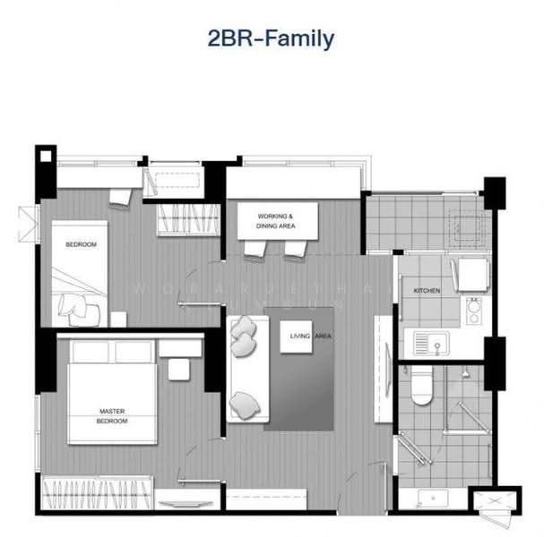U Delight @ Bangson Station, Bangkok, 1314 Bangkok-Nonthaburi Road, Bang Sue, Bangkok, 2 Bedrooms, 51 sqm, Condo For Rent, by Woraruethai Klumbun, 500621717 - DDproperty.com