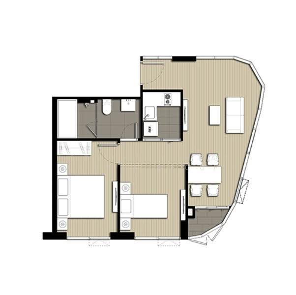 IDEO Q Sukhumvit 36, Bangkok, Soi Sukhumvit 36, Khong Tan, Khlong Toei, Bangkok, 2 Bedrooms, 53 sqm, Condo For Rent, by Forty-Six Real Estate Group, 500623796 - DDproperty.com