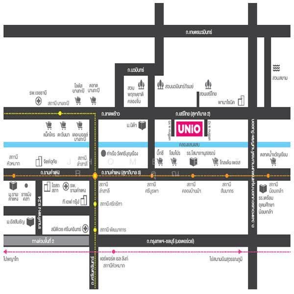 Unio Ramkhamhaeng-Serithai : ยูนิโอ รามคำแหง-เสรีไทย, กรุงเทพ, 570 ถ.เสรีไทย, คลองกุ่ม, บึงกุ่ม, กรุงเทพ, 23 ตร.ม., คอนโด ขาย, โดย AJHOMECENTER - คุณแบงค์, 500624255 - DDproperty.com