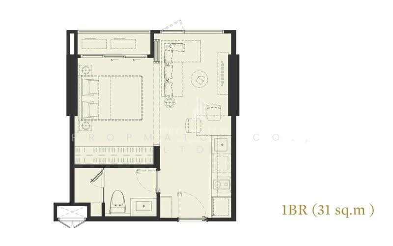 The Crest Park Residences, Bangkok, 1198 Phahonyothin Road, Jom Phon, Chatuchak, Bangkok, 1 Bedroom, 31 sqm, Condo For Rent, by PROPMATCH CO., LTD., 500624444 - DDproperty.com