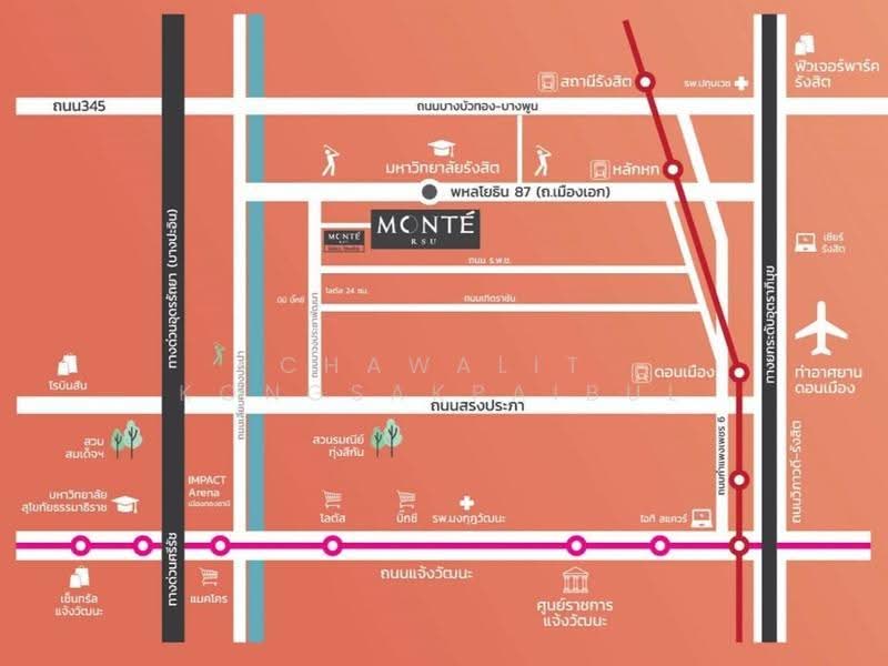 Monte RSU, Pathum Thani, Na Wong Pracha Patthana Road, Lak Hok, Muang Pathum Thani, Pathum Thani, 1 Bedroom, 26 sqm, Condo For Sale, by CHAWALIT KONGSAKPAIBUL, 500624790 - DDproperty.com