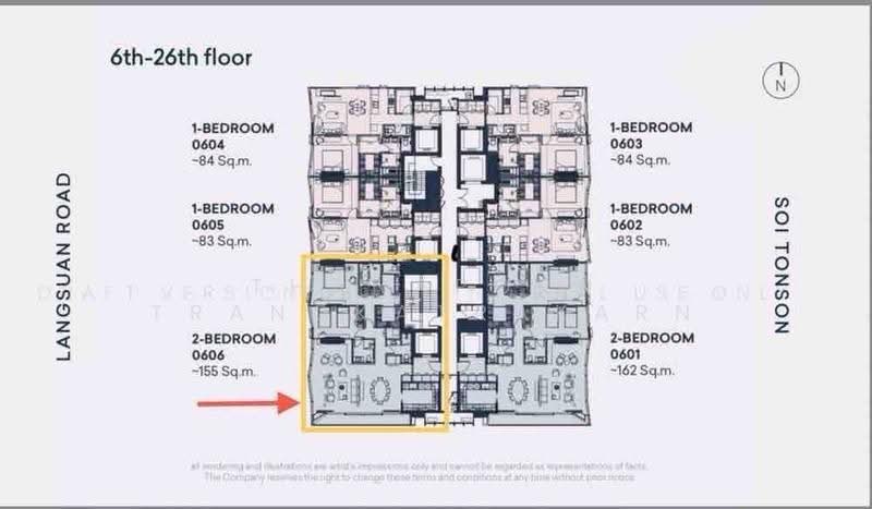 Scope Langsuan, Bangkok, Soi Lang Suan, Lumphini, Pathum Wan, Bangkok, 2 Bedrooms, 157 sqm, Condo For Rent, by Thanaporn Trangkatrakarn, 500626521 - DDproperty.com