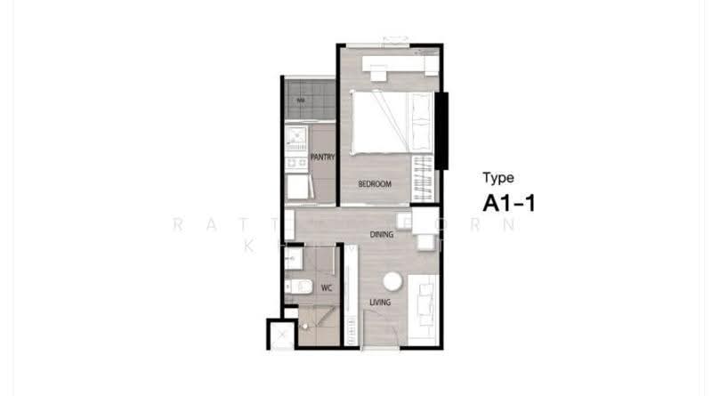 Niche Mono Sukhumvit-Bearing, Samut Prakan, Posaya Non Alley, Samrong Nua, Muang Samut Prakarn, Samut Prakan, 1 Bedroom, 29 sqm, Condo For Rent, by Rattanaporn Khamlit, 500629767 - DDproperty.com
