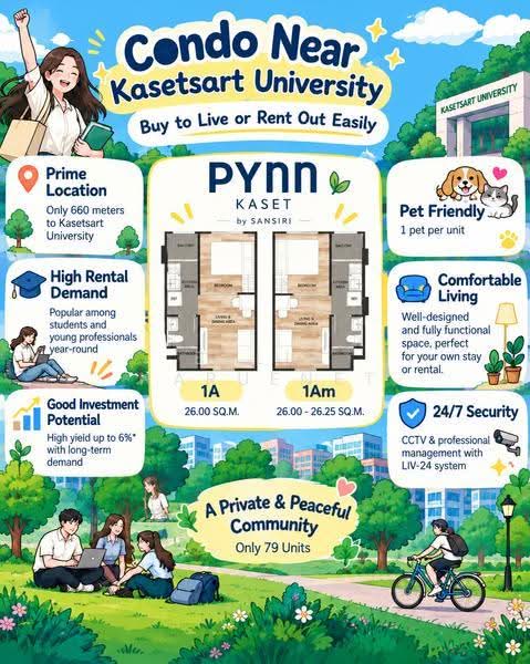 PYNN Kaset, Bangkok, Lat Yao, Chatuchak, Bangkok, Studio, 26 sqm, Condo For Sale, by Belle Naruenet, 500633569 - DDproperty.com