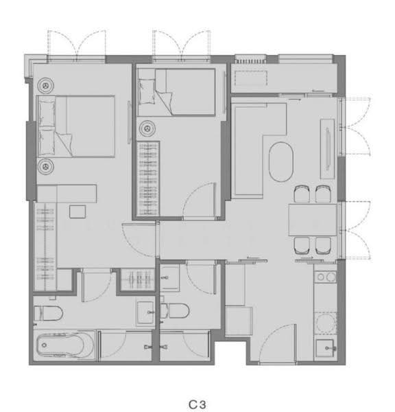Chapter Thonglor 25, Bangkok, Soi Thonglor 25, Sukhumvit Road, Khlong Tan Nua, Watthana, Bangkok, 2 Bedrooms, 59 sqm, Condo For Rent, by Blueprint.Property, 500633687 - DDproperty.com