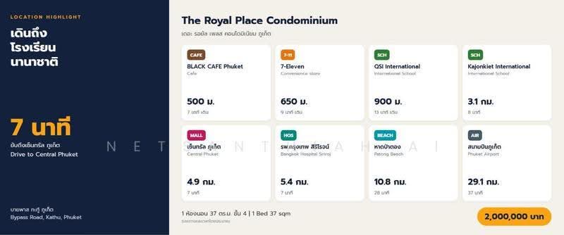 The Royal Place Condominium, Phuket, Bypass, Kathu, Phuket, 1 Bedroom, 37 sqm, Condo For Sale, by Netsanthiah Ai, 500634057 - DDproperty.com