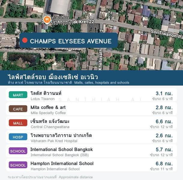 Champs Elysees Avenue : ฌ็องเซลิเซ่ อเวนิว, นนทบุรี, ติวานนท์, บางพูด, ปากเกร็ด, นนทบุรี, 70 ตร.ม., คอนโด ขาย, โดย Netsanthiah Ai, 500634058 - DDproperty.com