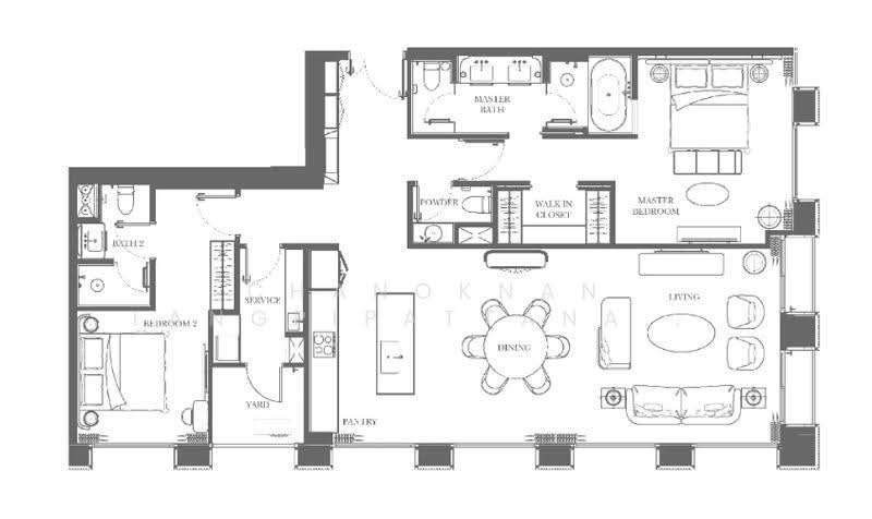 InterContinental Residences Bangkok Asoke, Bangkok, 10 Soi Sukhumvit 16, Khlong Toei, Bangkok, 2 Bedrooms, 139 sqm, Condo For Sale, by Chanoknan Tangpipattanapong, 500638135 - DDproperty.com