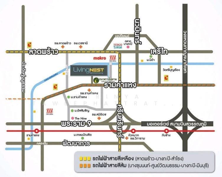 Living Nest Ramkhamhaeng, Bangkok, 845 Ramkhamhaeng Road, Hua Mak, Bang Kapi, Bangkok, 2 Bedrooms, 47 sqm, Condo For Sale, by Wirinya Taweephattratrakul, 500638567 - DDproperty.com