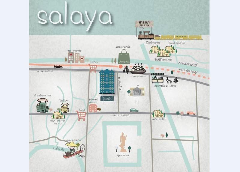 V Condo Salaya, Nakhon Pathom, ซอยบ้านตั้งสิน ถนนบรมราชชนนี อำเภอพุทธมณฑล จังหวัดนครปฐม, Salaya, Phuttha Mon Thon, Nakhon Pathom, 1 Bedroom, 35 sqm, Condo For Rent, by Sirithong Saetang, 500639056 - DDproperty.com