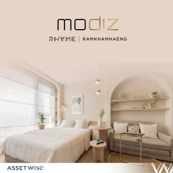 Modiz Rhyme Ramkhamhaeng, Bangkok, Ramkhamhaeng Road, Hua Mak, Bang Kapi, Bangkok, 1 Bedroom, 26 sqm, Single Detached House For Rent, by DD Asset (Thailand) Co.,Ltd, 500639584 - DDproperty.com