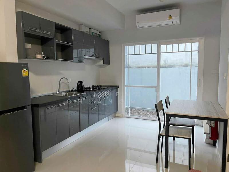 Townhome for rent near Mae Kuang Market, Chiang Mai Rental Price: 18,000 THB / month No.12H571, Chiang Mai, San Na Moeng, San Sai, Chiang Mai, 2 Bedrooms, 110 sqm, Townhouse For Rent, by Baandeedee Chiangmai, 500640867 - DDproperty.com