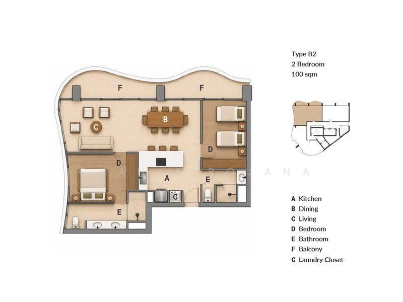 Elegance Residence, Chon Buri (Pattaya), Kasetsin Soi 4, Pattaya City, Bang Lamung District, Chon Buri, Bang Lamung, Bang Lamung (Pattaya), Chon Buri (Pattaya), 2 Bedrooms, 92 sqm, Condo For Sale, by Chanya Rojana, 500640999 - DDproperty.com