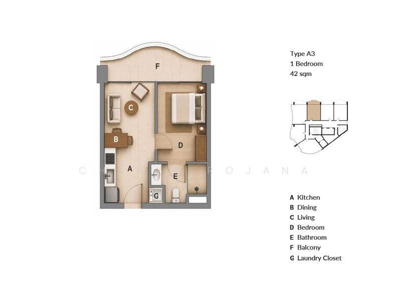 Elegance Residence, Chon Buri (Pattaya), Kasetsin Soi 4, Pattaya City, Bang Lamung District, Chon Buri, Bang Lamung, Bang Lamung (Pattaya), Chon Buri (Pattaya), 1 Bedroom, 42 sqm, Condo For Sale, by Chanya Rojana, 500641092 - DDproperty.com