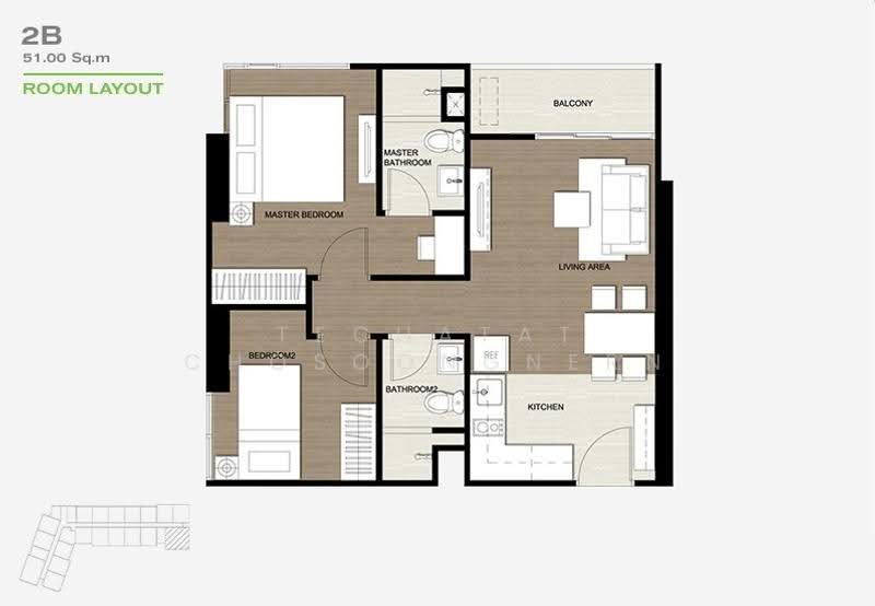 The Base Park West Sukhumvit 77, Bangkok, 11 Soi Sukhumvit 77 Sukhumvit Road, Phra Kanong Nua, Watthana, Bangkok, 2 Bedrooms, 53 sqm, Condo For Rent, by Techatat Chosoongnern, 500645558 - DDproperty.com
