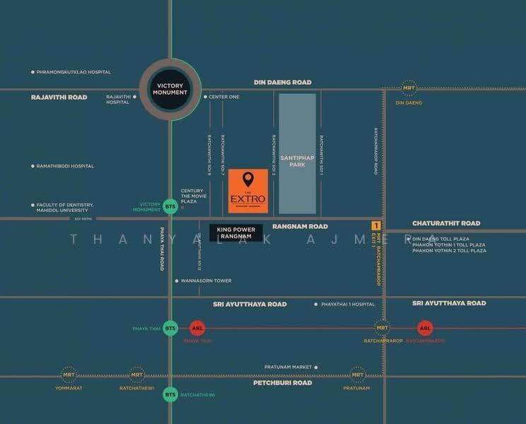 The Extro Phayathai-Rangnam, Bangkok, Rang Nam Alley, Samsen Nai, Phaya Thai, Bangkok, 1 Bedroom, 33 sqm, Condo For Rent, by Thanyalak Ajmera, 500646971 - DDproperty.com