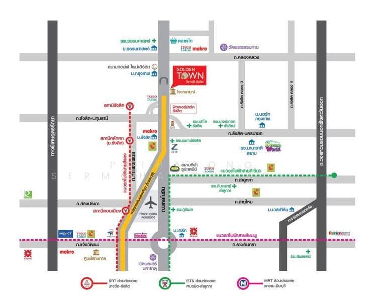 Golden Town Vibhavadi - Rangsit : โกลเด้น ทาวน์ วิภาวดี - รังสิต, ปทุมธานี, ถนนพหลโยธิน, คลองหนึ่ง, คลองหลวง, ปทุมธานี, 120 ตร.ม., ทาวน์เฮ้าส์ ให้เช่า, โดย Pithapong Sermchatcharoenkan, 500648795 - DDproperty.com