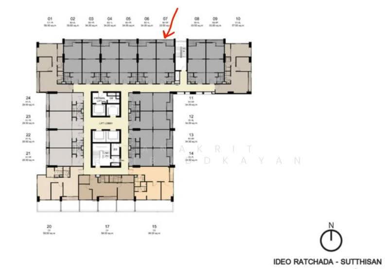 IDEO Ratchada-Sutthisan, Bangkok, Sutthisan Winitchai Road, Din Daeng, Bangkok, 1 Bedroom, 34 sqm, Condo For Sale, by Tanakrit Chotbuddkayan, 500650721 - DDproperty.com