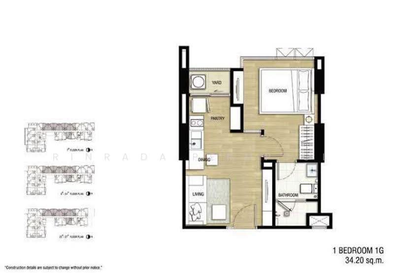 The Room Sukhumvit 69, Bangkok, 1539 Sukhumvit Road, Phra Kanong Nua, Watthana, Bangkok, 1 Bedroom, 35 sqm, Condo For Rent, by Rinrada Permpool, 500652930 - DDproperty.com