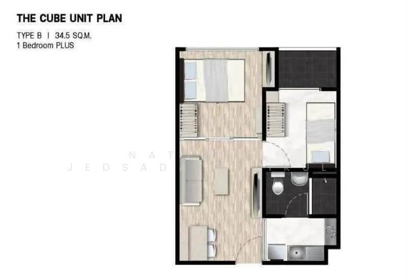 The Cube Urban Sathorn - Chan, Bangkok, Soi Chan 51, Wat Prayakrai, Bang Kho Laem, Bangkok, 1 Bedroom, 35 sqm, Condo For Rent, by Nattapol Jedsadathitikul, 500654087 - DDproperty.com
