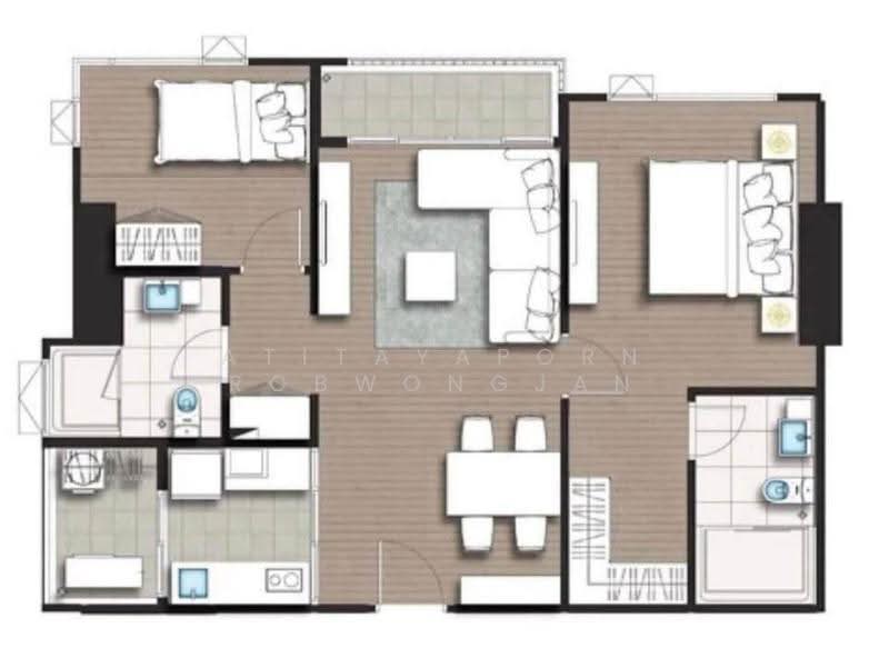 THE ROOM สาทร - ตากสิน, กรุงเทพ, 99 ถนนราชพฤกษ์, บุคคโล, ธนบุรี, กรุงเทพ, 83 ตร.ม., คอนโด ให้เช่า, โดย Atitayaporn Robwongjan, 500654537 - DDproperty.com