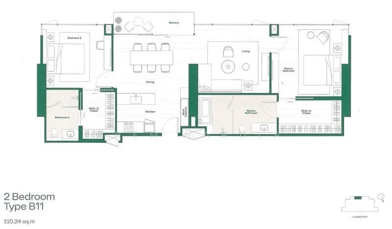 Dusit Central Park (Residences), Bangkok, 946 Rama 4 Road, Silom, Bang Rak, Bangkok, 2 Bedrooms, 110 sqm, Condo For Sale, by Prem Narula, 500656727 - DDproperty.com