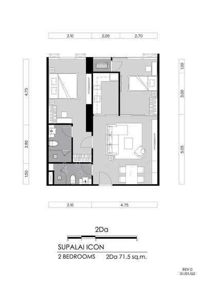 Supalai Icon Sathorn, Bangkok, Sathorn Tai Road, Thung Maha Mek, Sathon, Bangkok, 2 Bedrooms, 72 sqm, Condo For Sale, by Suchada Yodyiem, 500664883 - DDproperty.com