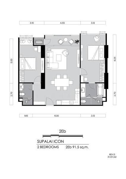 Supalai Icon Sathorn : ศุภาลัย ไอคอน สาทร, กรุงเทพ, ถนนสาทรใต้, ทุ่งมหาเมฆ, สาทร, กรุงเทพ, 91 ตร.ม., คอนโด ขาย, โดย Suchada Yodyiem, 500664980 - DDproperty.com