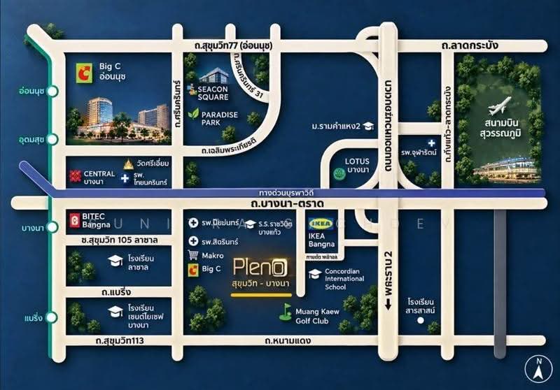 Pleno Sukhumvit-Bangna, Samut Prakan, Bua Nakarin Road, Bang Kaeo, Bang Plee, Samut Prakan, 3 Bedrooms, 110 sqm, Townhouse For Rent, by Sunitra Sachdev, 500665621 - DDproperty.com