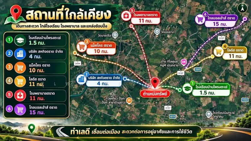 ขายที่ดินพร้อมบ้าน 10-1-40 ไร่ ติดถนนสาธารณะ 3 ด้าน เนินทราย เมืองตราด เหมาะทำธุรกิจเกษตร, ตราด, เนินทราย, เมืองตราด, ตราด, 16,560 ตร.ม., ที่ดิน ขาย, โดย สุเทพ พสุวณิชย์กุล, 500671156 - DDproperty.com