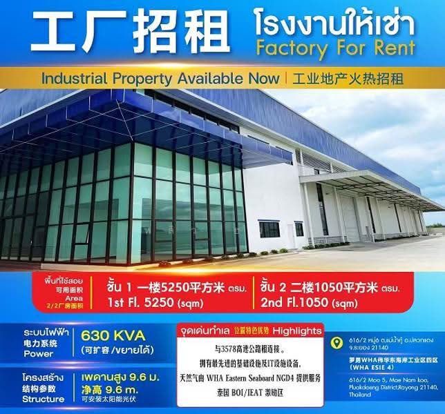 บริษัท ชานซ์ เทคโนโลยี จำกัด, ระยอง, แม่น้ำคู้, ปลวกแดง, ระยอง, 14,000 ตร.ม., ที่ดิน ให้เช่า, โดย หลิว ฮวา, 500680712 - DDproperty.com