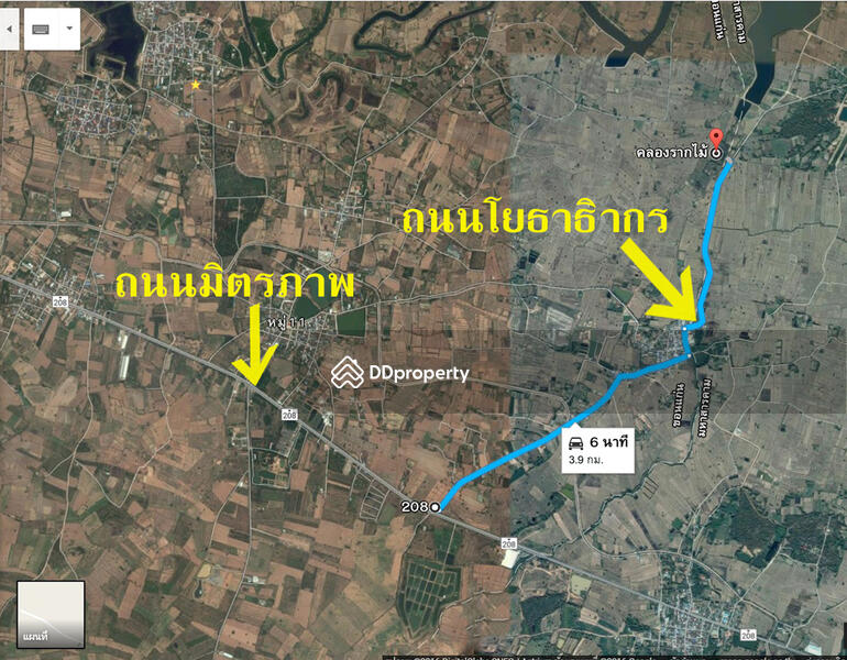 Vacant land next to a paved road, from Ban Non Tun to Ban Khok Klang, Khon Kaen, , Don Han, Muang Khon Kaen, Khon Kaen, , 3,200 sqm, Land For Sale, by ธีระชัย อมรเพชรสถาพร, 5007545 - DDproperty.com