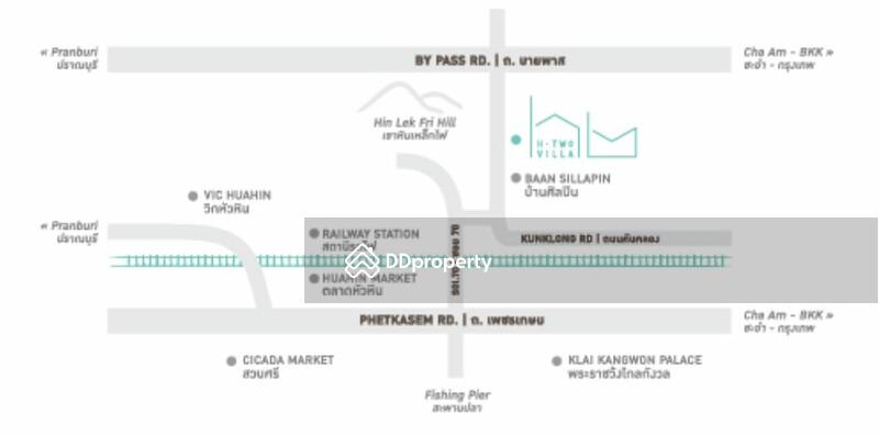 Lifestyle Townhouse near Hua Hin City in Hin Lek Fai, ประจวบคีรีขันธ์, Huay Mongkol Road, หัวหิน, หัวหิน, ประจวบคีรีขันธ์, 120 ตร.ม., ทาวน์เฮ้าส์ ขาย, โดย Orachorn Khamluan, 5461805 - Villas Map - DDproperty.com