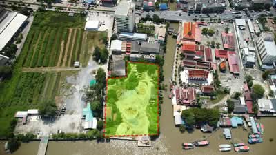 ขาย - ที่ดินติดแม่น้ำเจ้าพระยา ถนนราษฎร์บูรณะซอย 23 เนื้อที่ 5-2-0 ไร่ 2,200 ตารางวา , กรุงเทพ