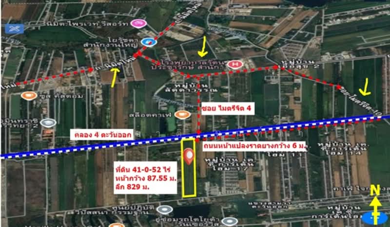 ไมตรีจิต 10 แยก 4 (ใกล้โรงพยาบาลรัตนประชารักษ์), Bangkok, นิมิตใหม่-ลำลูกกา, Sam Wa Tawan Ok, Khlong Sam Wa, Bangkok, , 65,808 sqm, Land For Sale, by ชนะชาติ นนท์ตา, 60011172 - DDproperty.com