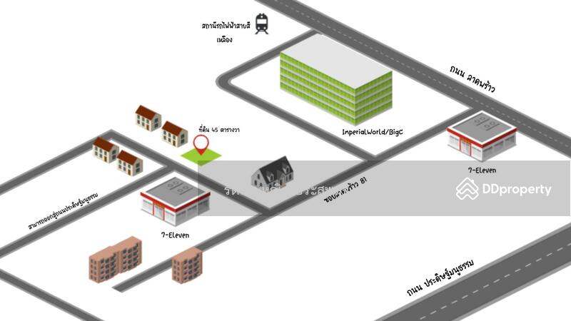 ให้เช่า - ปล่อยเช่า ที่ดินเปล่า 45 ตร.ว. ลาดพร้าว 81 หน้าติดเซเว่น หลังติดบิ๊กซี ทำเลดี หน้ากว้าง 15 เมตร, กรุงเทพ