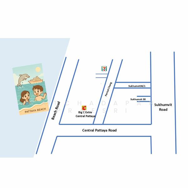 For Sale - ขาย Apartment พัทยากลาง แหล่งชุมชน ใกล้ถนนใหญ่ สุดคุ้ม, Chon Buri (Pattaya)