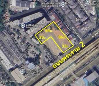 ขาย - ที่ดิน 2-1-40 ไร่ ติดถ.พระราม 2 ใกล้ไทวัสดุ ฝั่งขาเข้าเมือง, กรุงเทพ