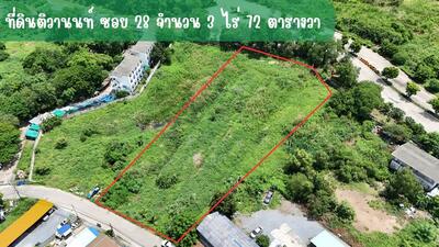 ขาย - ที่ดินเปล่า 3 ไร่ 72 ตร.วา ใกล้ตลาดดวงแก้ว, ปทุมธานี