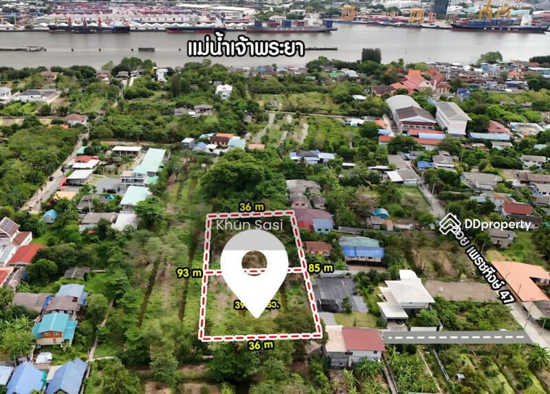 ขาย - ขายที่ดินในคุ้งบางกะเจ้าถนนเพชรหึงษ์ ซอย 47 ที่ดิน 1-3-82.3 ไร่, สมุทรปราการ