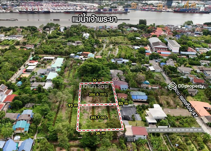 ขาย - ขายที่ดินในคุ้งบางกะเจ้าถนนเพชรหึงษ์ ซอย 47 ที่ดิน 1-3-82.3 ไร่, สมุทรปราการ